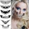 Halloween Face Tattoos Fake Skeleton Sticker Vampire Costumes Woman Accessories